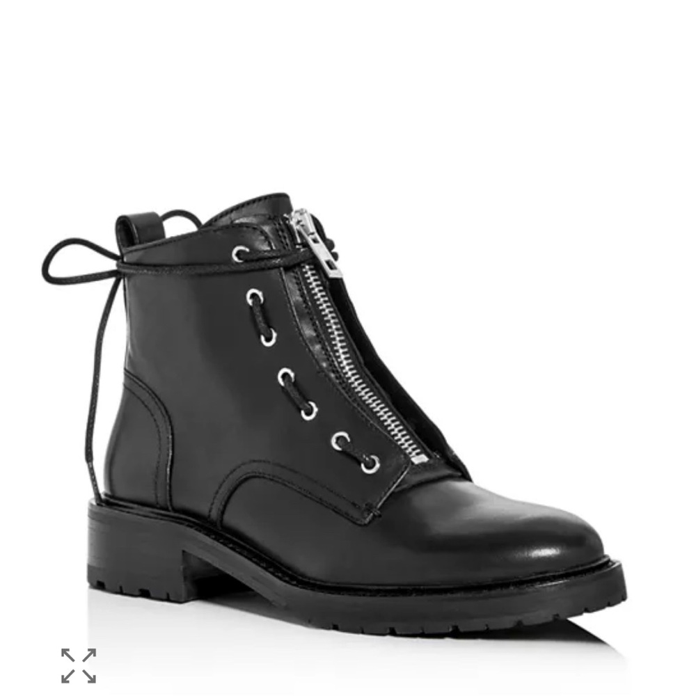 Rag & Bone Black Leather Cannon Ankle Boots